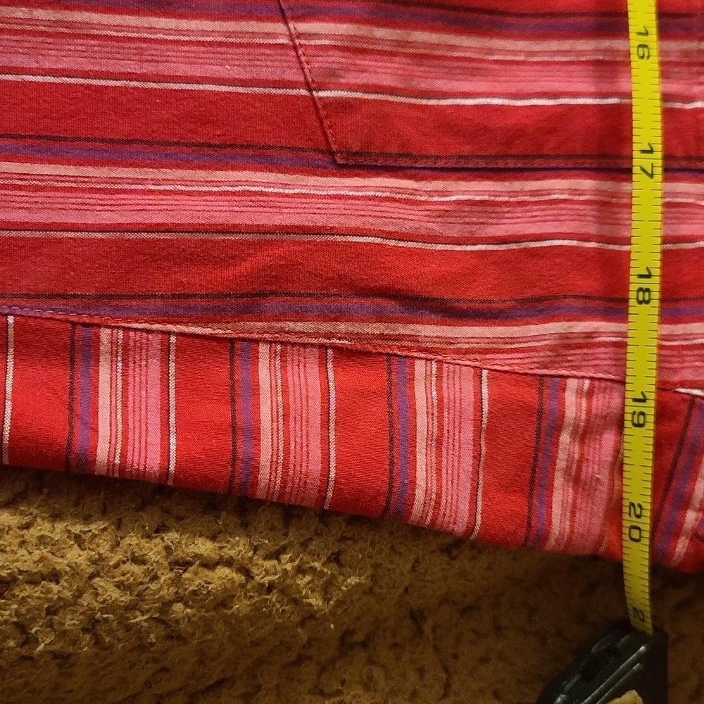 Twenty X Women's Pink Striped Long Sleeve Stretch Button-Down Shirt Size M - Picture 9 of 9